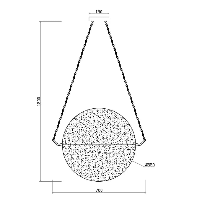 Bosso Alabaster Ball Sphere Pendant Light 11" 22"