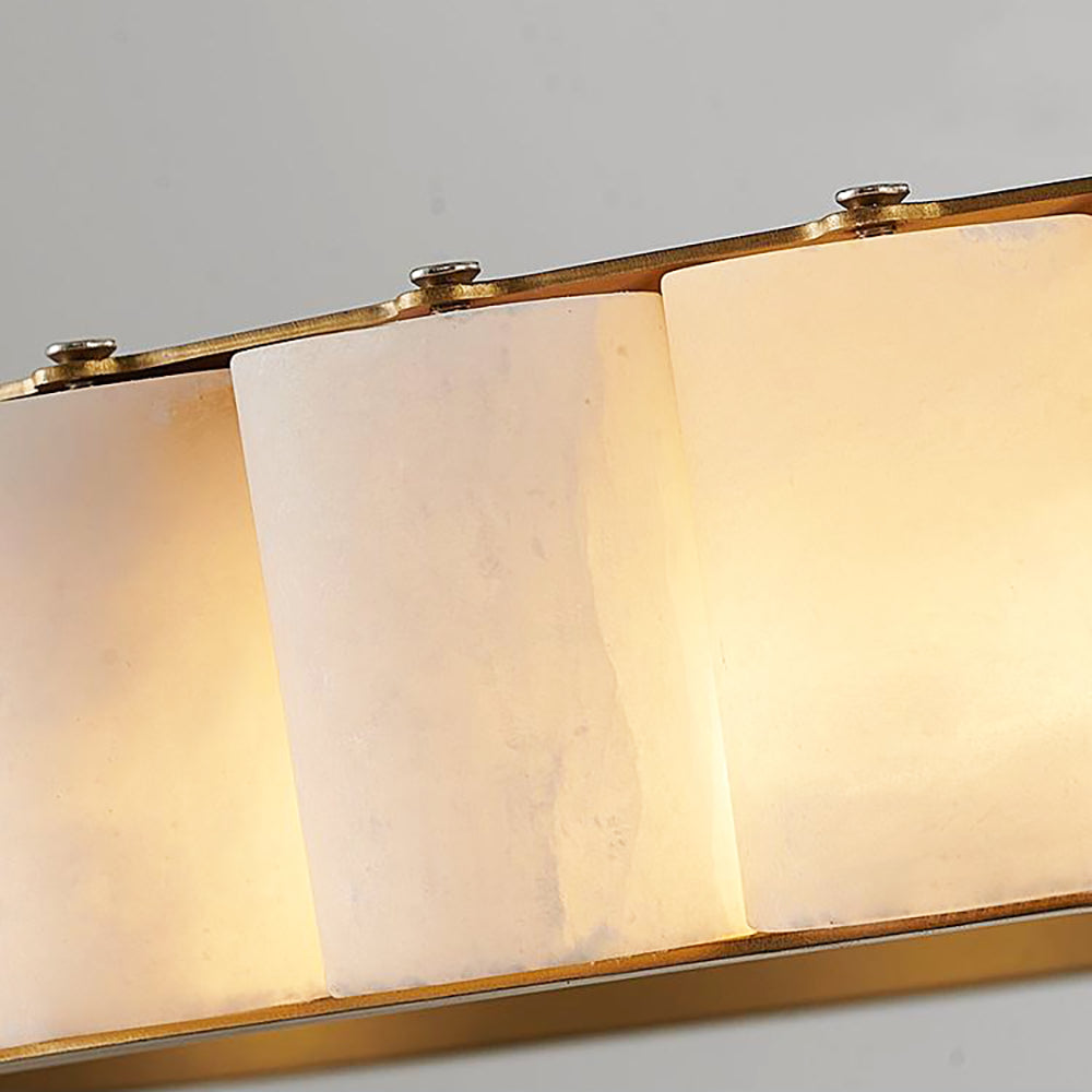 Melonie Alabaster Round 2-tier Chandelier 31"