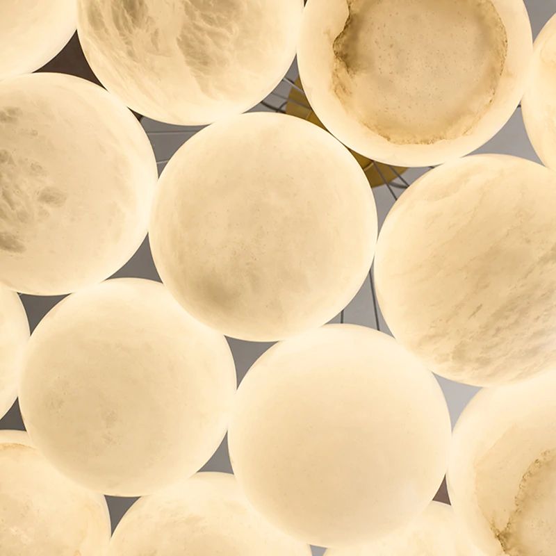 Bosso Alabaster Ball Multi-lights Chandelier