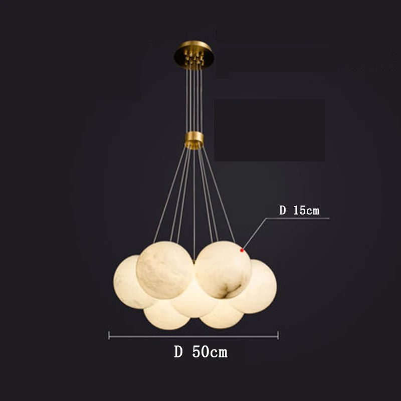 Bosso Alabaster Ball Multi-lights Chandelier
