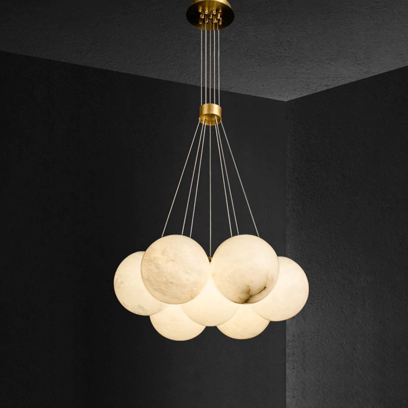 Bosso Alabaster Ball Multi-lights Chandelier
