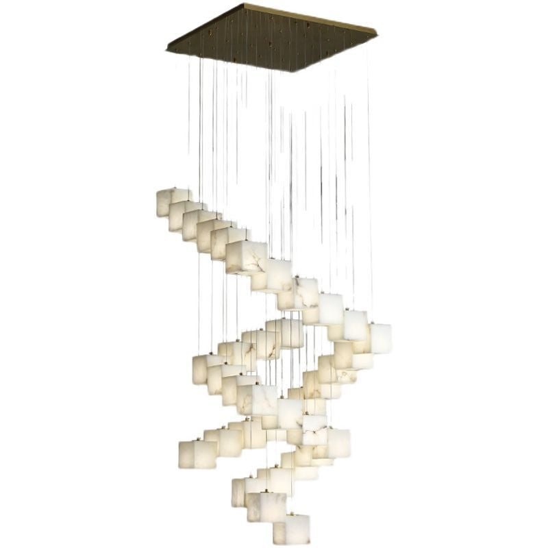 Emerson Alabaster-Box Square Chandelier