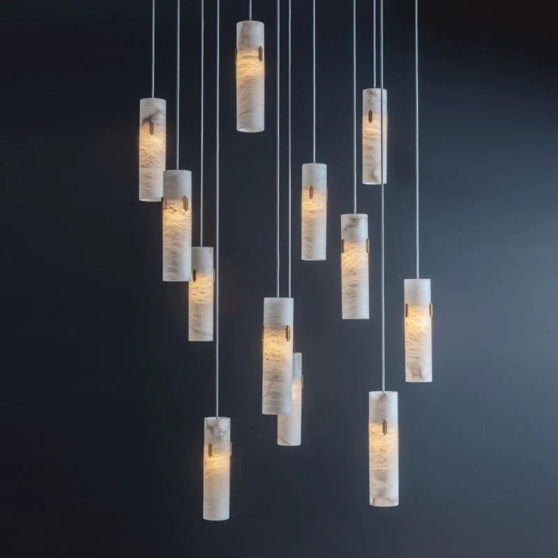 Silo Alabaster Cluster Penadant Chandelier