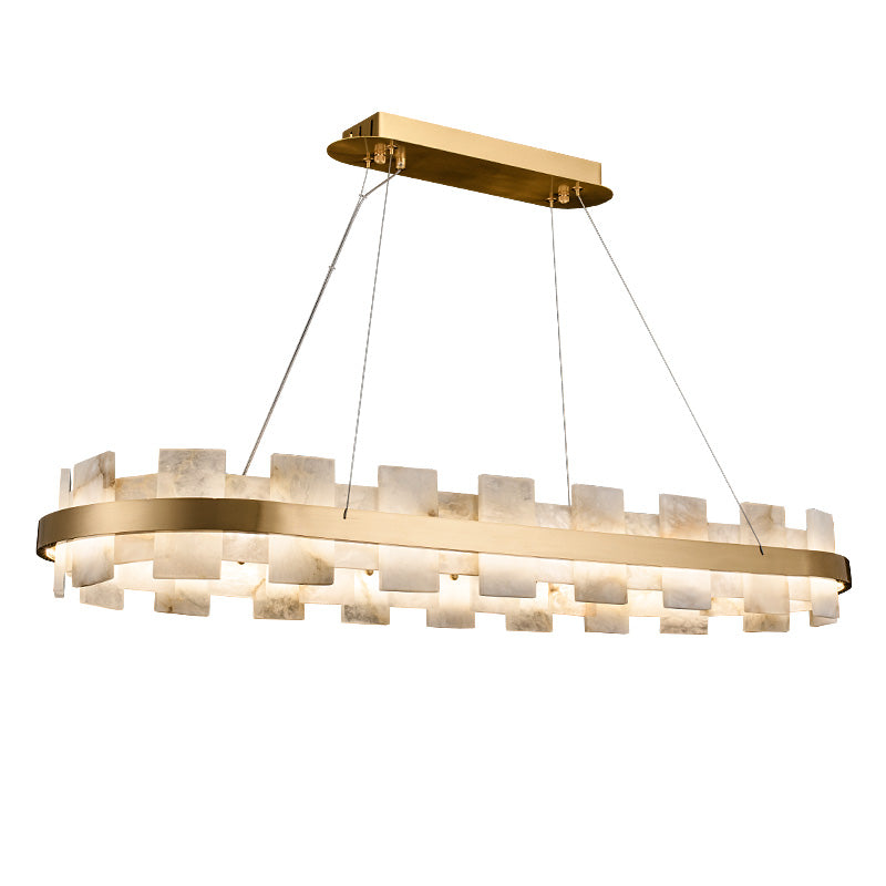 Anita Alabaster Oval Chandelier