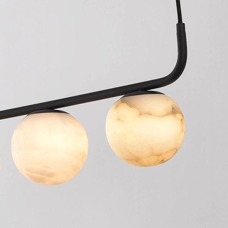 Bosso Alabaster Ball Linear Chandelier