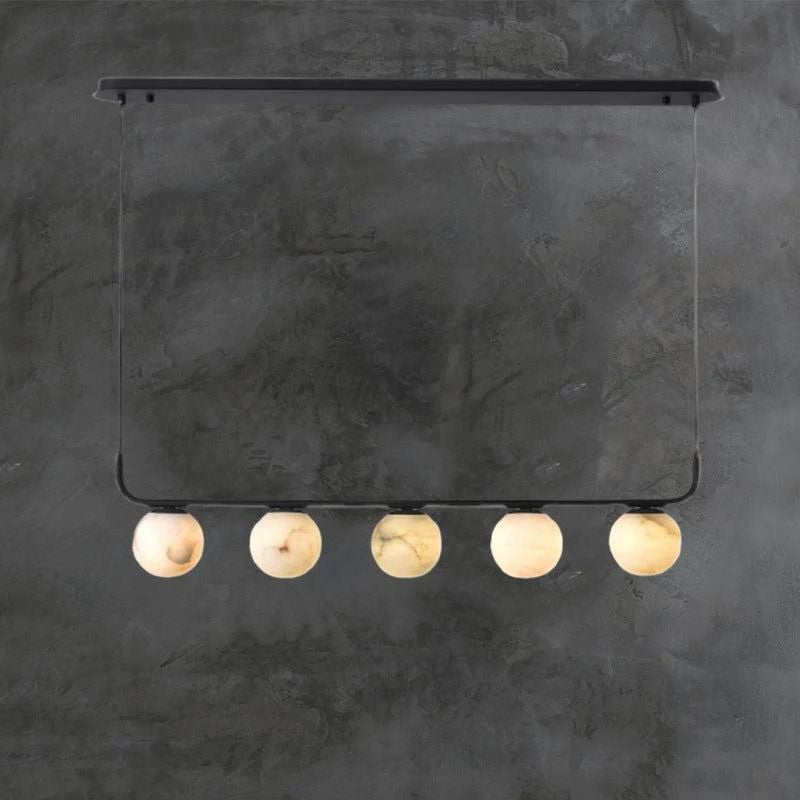 Bosso Alabaster Ball Linear Chandelier