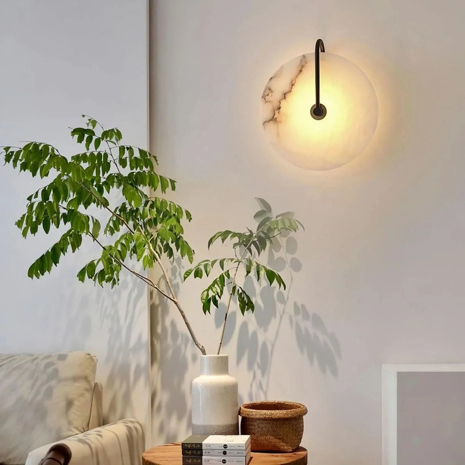 Alabaster LED Wall Lamp 6''/8''/10''/12'' - Luxehomezone