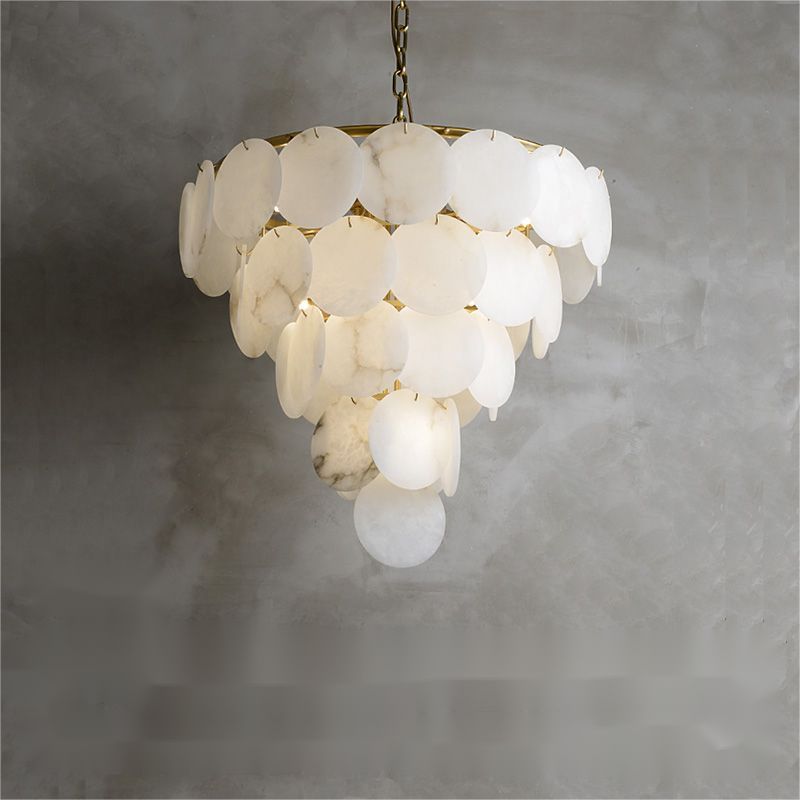 Trinidad Alabaster Round Multi-Tier Chandelier