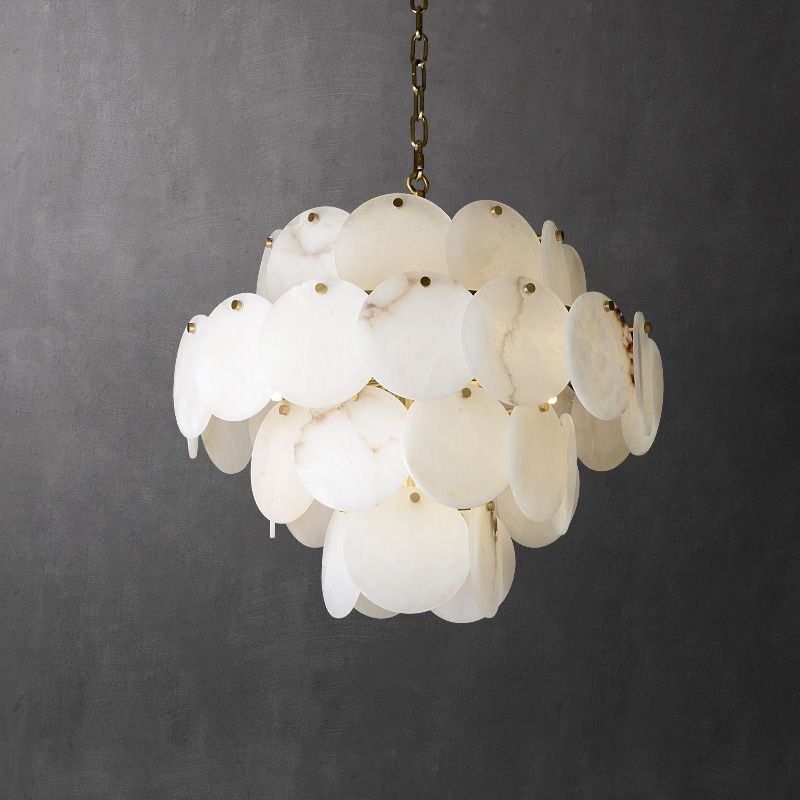Trinidad Alabaster Round Multi-Tier Chandelier