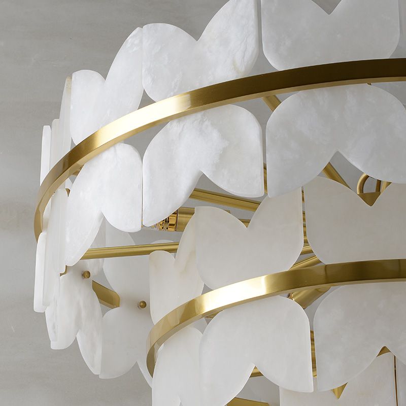 Galadriel Alabaster Multi-Tier Butterfly Round Chandelier