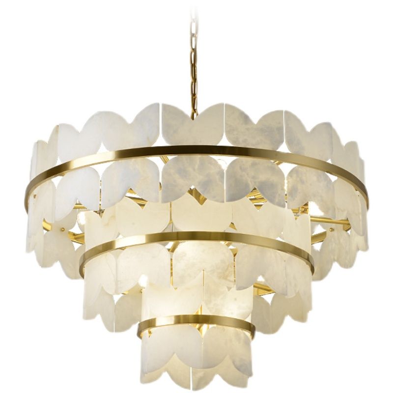 Galadriel Alabaster Multi-Tier Butterfly Round Chandelier