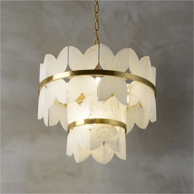 Galadriel Alabaster Multi-Tier Butterfly Round Chandelier