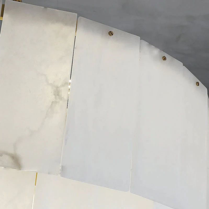 Galadriel Alabaster 3-Tire Round Chandelier 31"