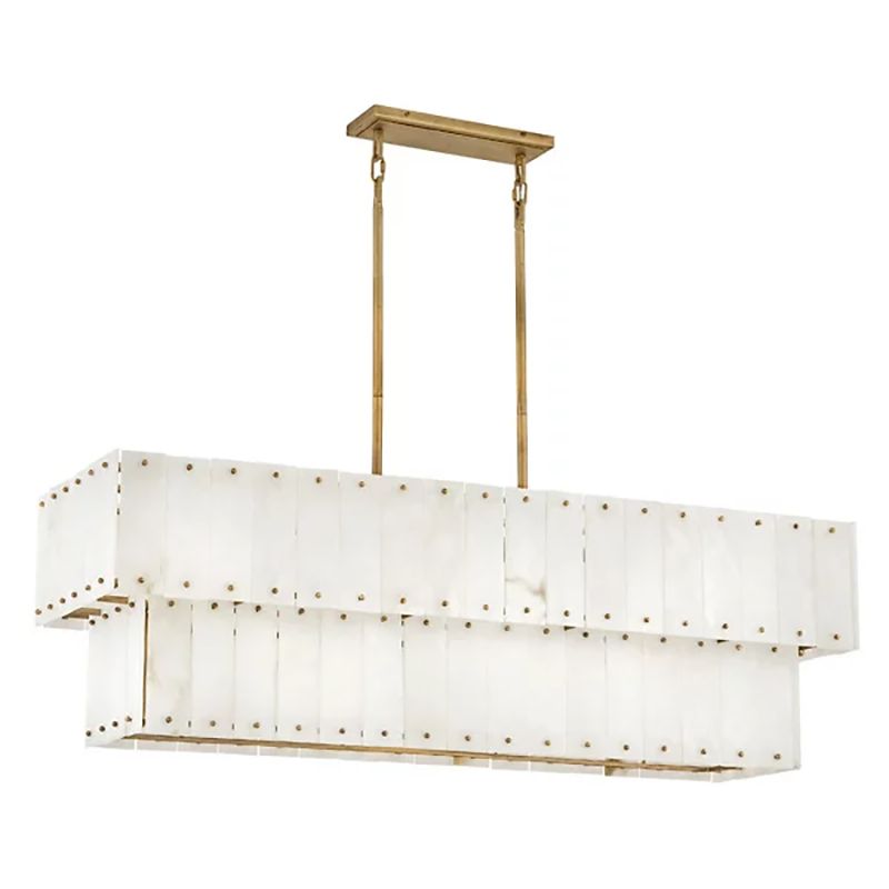 Rancho Alabaster 2-Tier Rectangle Chandelier 48"
