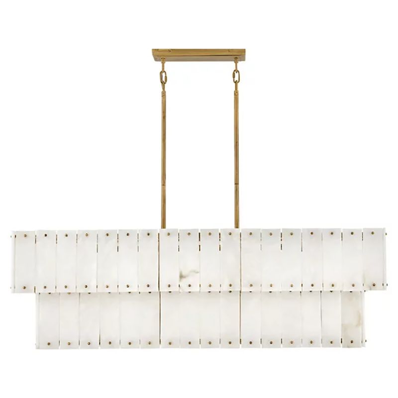 Rancho Alabaster 2-Tier Rectangle Chandelier 48"
