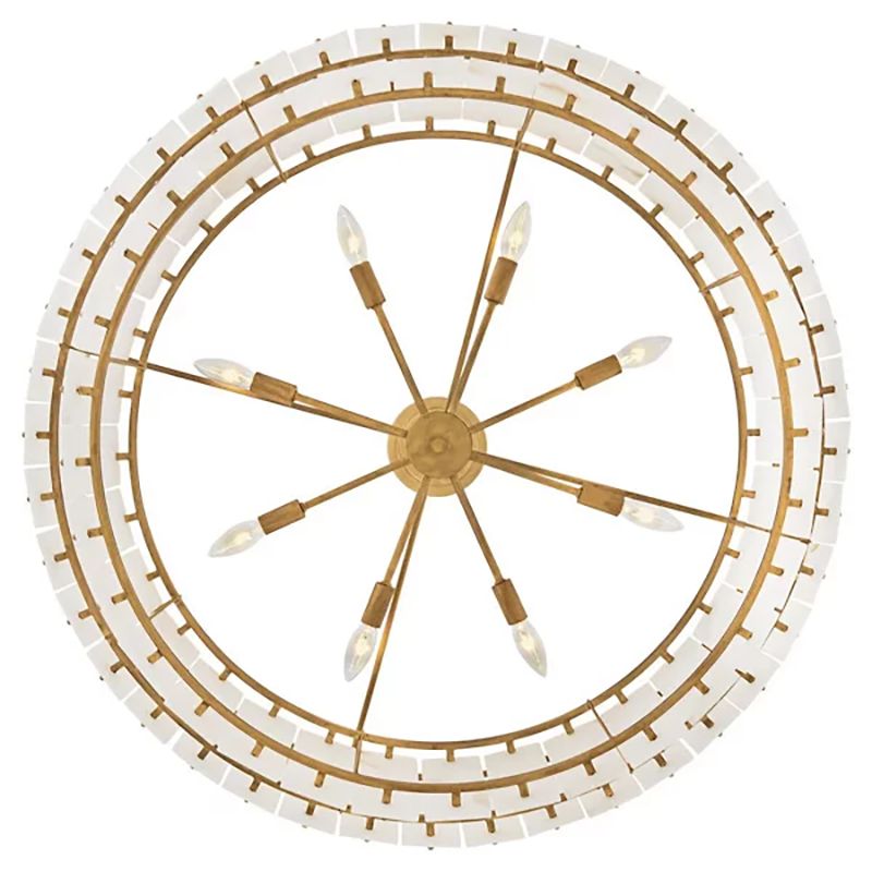 Rancho Alabaster 2-Tier Round Chandelier 34"