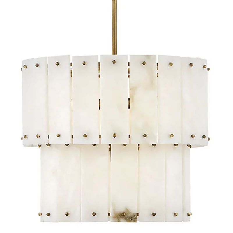 Rancho Alabaster 2-Tier Round Chandelier 24"