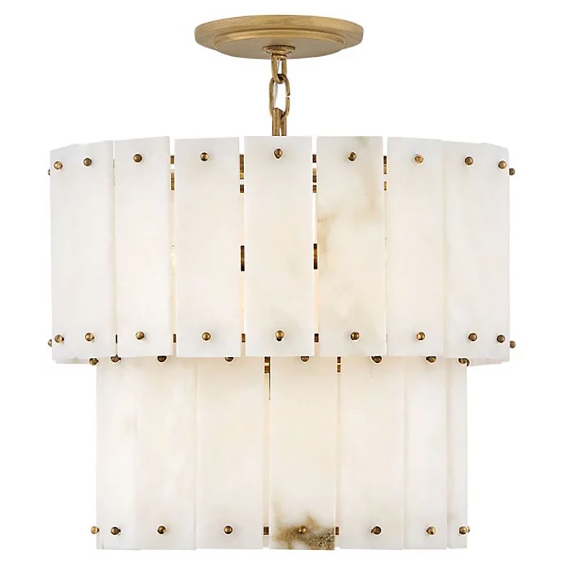 Rancho Alabaster 2-Tier Round Chandelier 24"