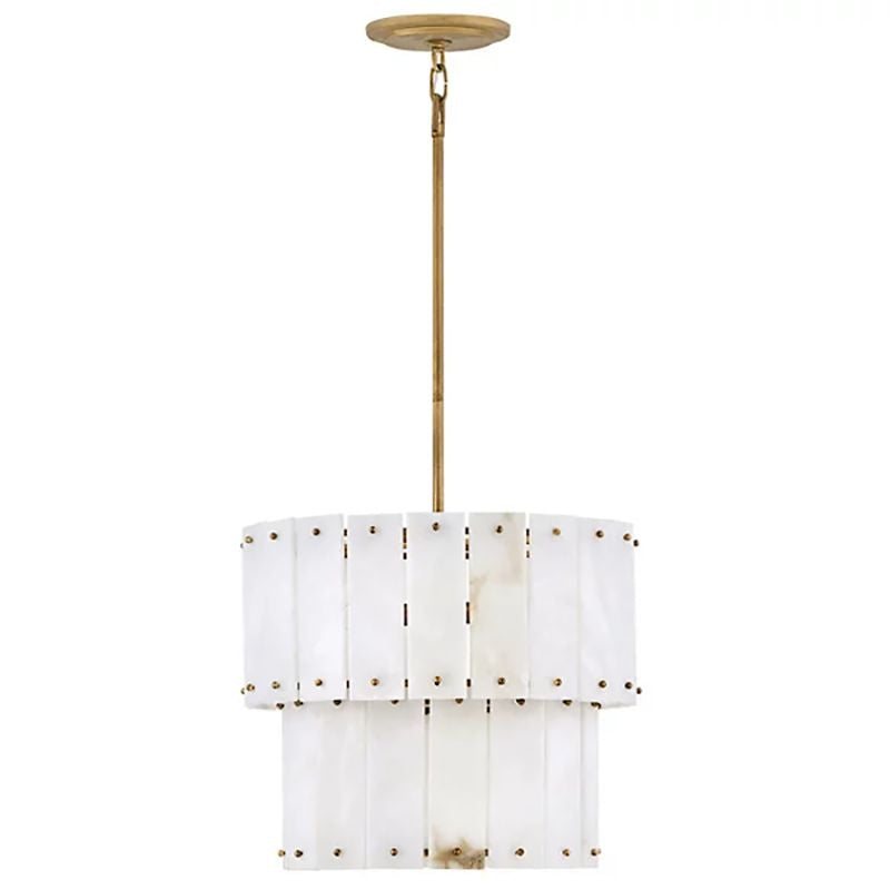 Rancho Alabaster 2-Tier Round Chandelier 18"