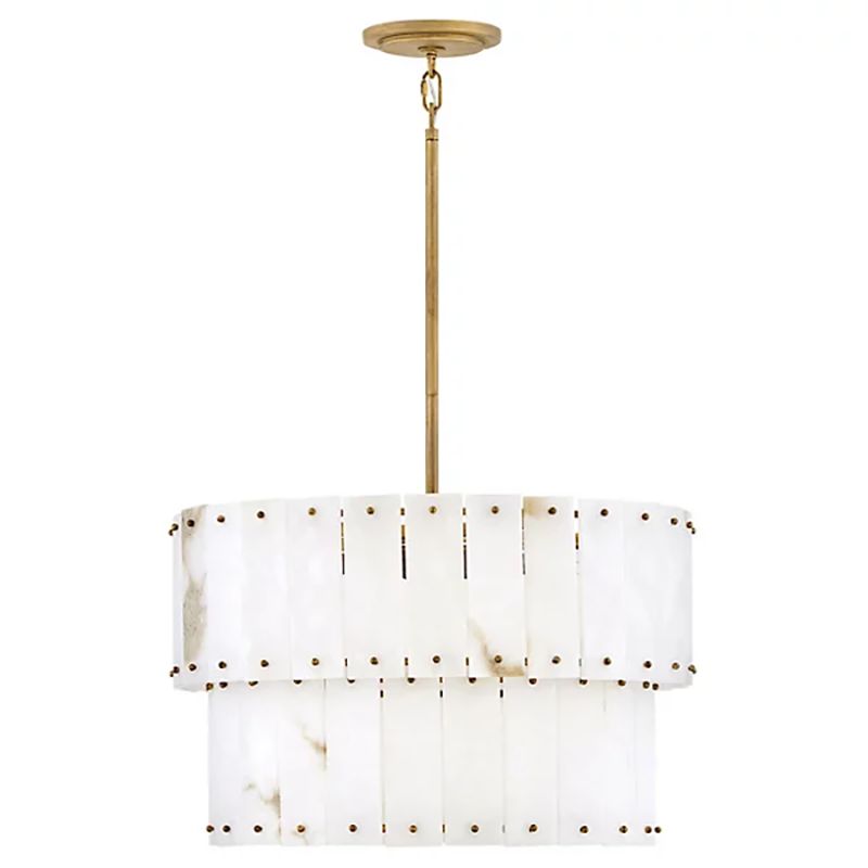 Rancho Alabaster 2-Tier Round Chandelier 24"