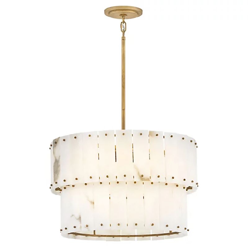 Rancho Alabaster 2-Tier Round Chandelier 24"