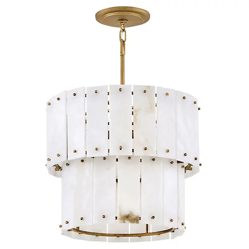 Rancho Alabaster 2-Tier Round Chandelier 18"