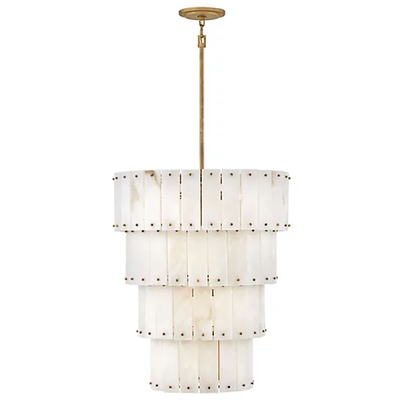 Rancho Alabaster 4-Tier Round Chandelier 24"