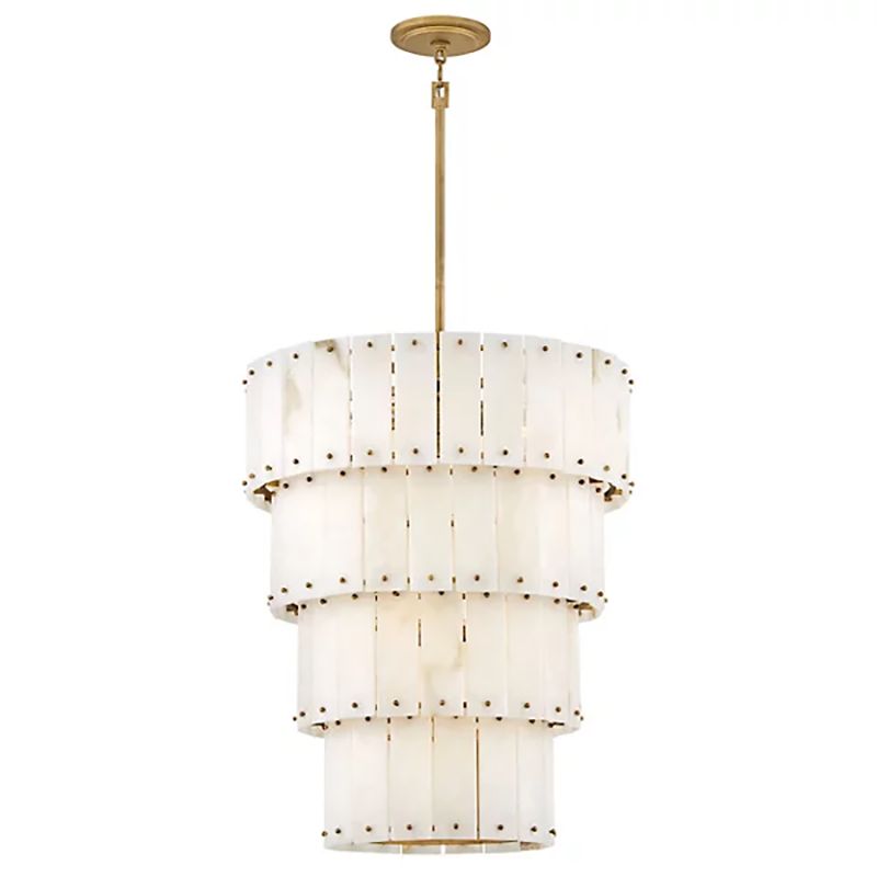 Rancho Alabaster 4-Tier Round Chandelier 24"
