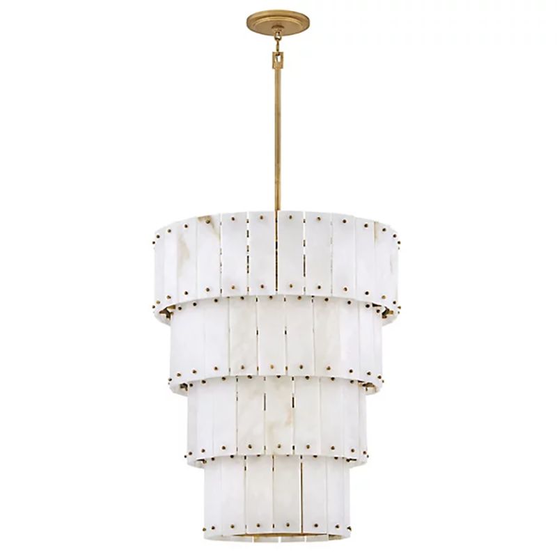 Rancho Alabaster 4-Tier Round Chandelier 24"