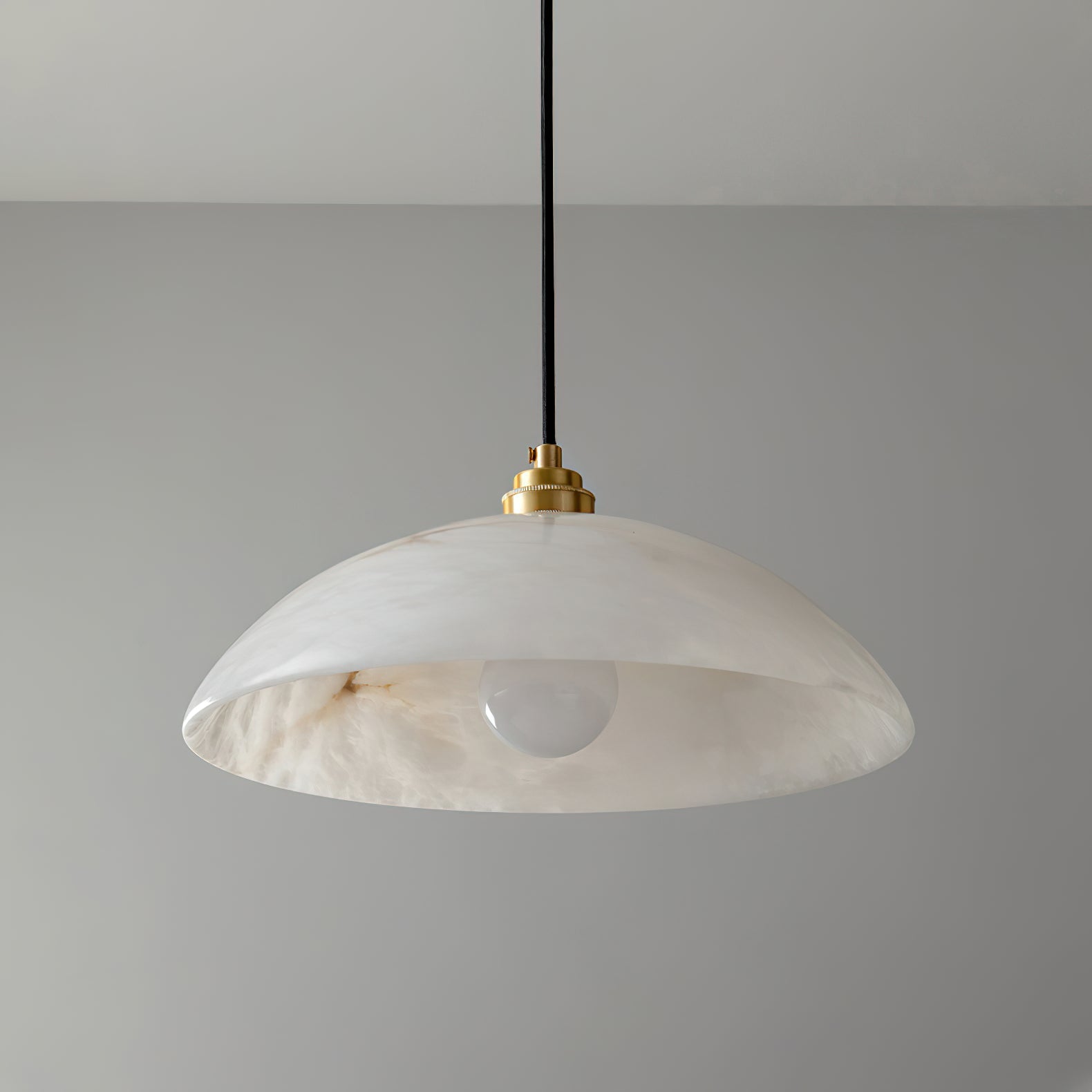 Alabaster Dome Pendant Light - Alabaster globe light, Ambient lighting, Artistic pendant light, Custom lighting, Decorative lighting, Designer lighting, Dining room lighting, High ceiling lighting, High-end lighting, Innovative lighting, Luxury lighting, Modern chandelier, Modern pendant lighting, Sophisticated lighting, Stylish pendant light- Pendant Light1-Luxehomezone