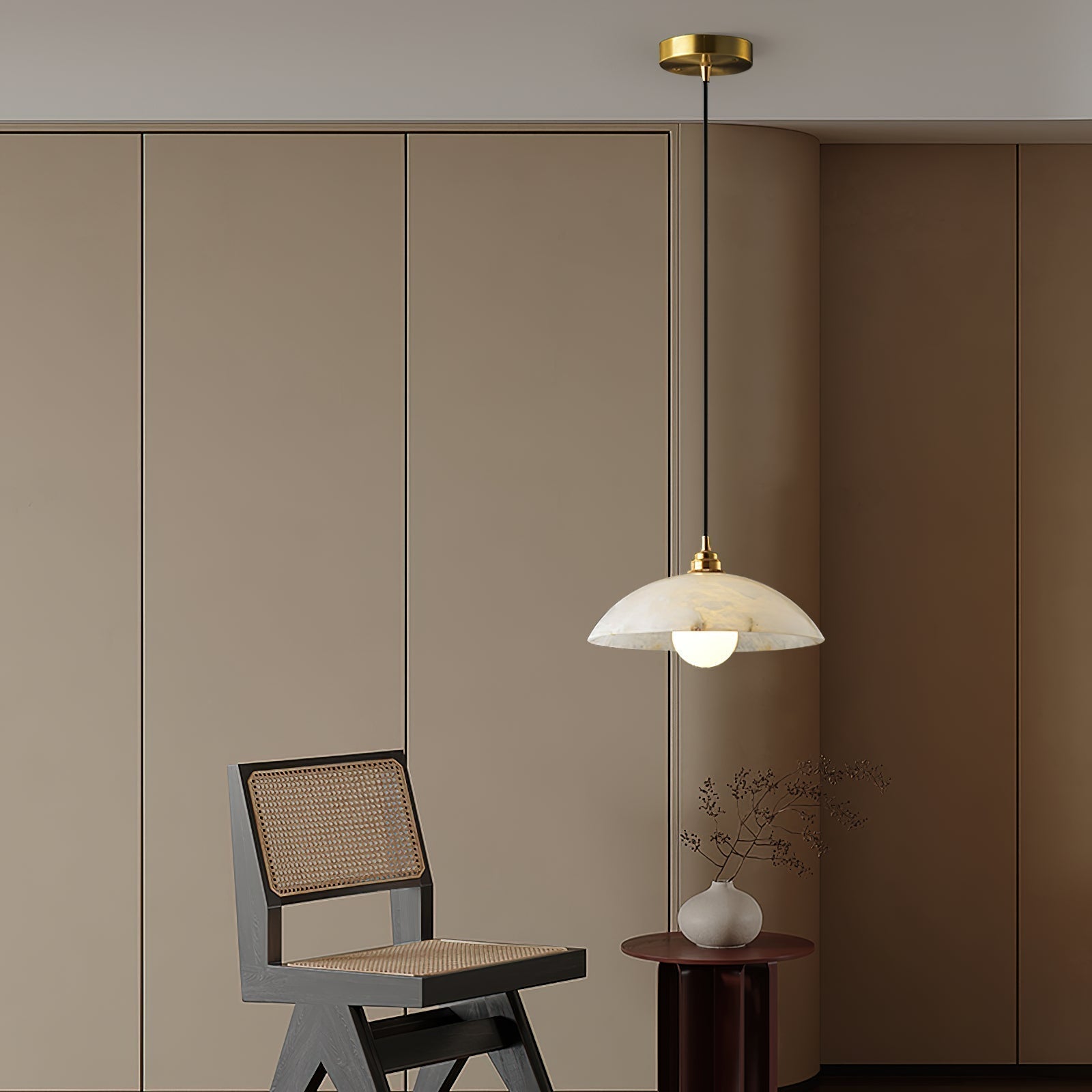 Alabaster Dome Pendant Light - Alabaster globe light, Ambient lighting, Artistic pendant light, Custom lighting, Decorative lighting, Designer lighting, Dining room lighting, High ceiling lighting, High-end lighting, Innovative lighting, Luxury lighting, Modern chandelier, Modern pendant lighting, Sophisticated lighting, Stylish pendant light- Pendant Light1-Luxehomezone