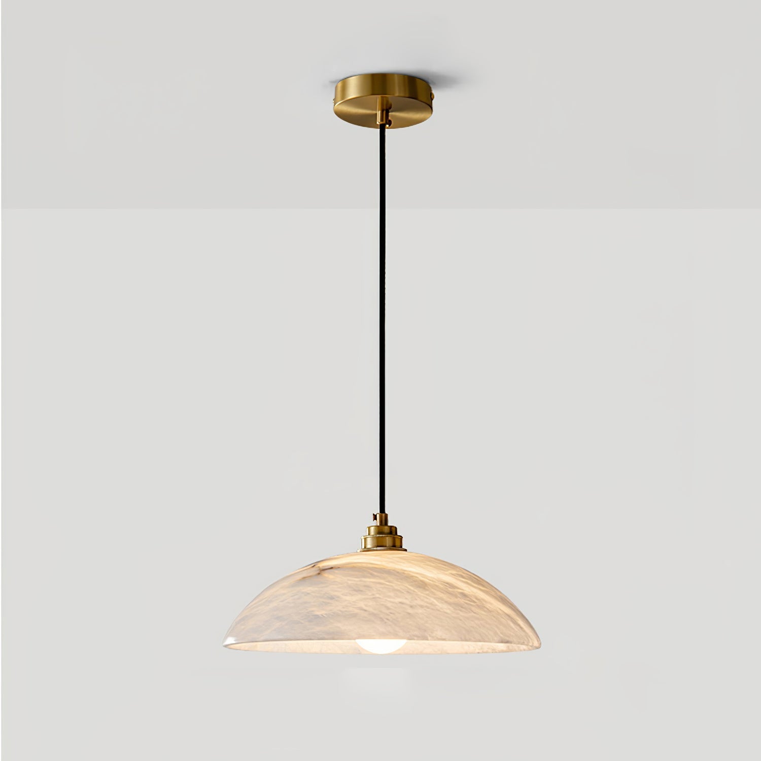 Alabaster Dome Pendant Light - Alabaster globe light, Ambient lighting, Artistic pendant light, Custom lighting, Decorative lighting, Designer lighting, Dining room lighting, High ceiling lighting, High-end lighting, Innovative lighting, Luxury lighting, Modern chandelier, Modern pendant lighting, Sophisticated lighting, Stylish pendant light- Pendant Light1-Luxehomezone