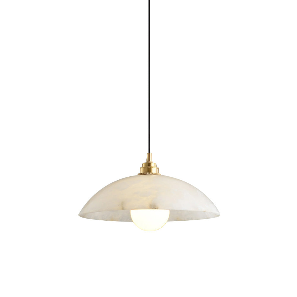 Alabaster Dome Pendant Light - Alabaster globe light, Ambient lighting, Artistic pendant light, Custom lighting, Decorative lighting, Designer lighting, Dining room lighting, High ceiling lighting, High-end lighting, Innovative lighting, Luxury lighting, Modern chandelier, Modern pendant lighting, Sophisticated lighting, Stylish pendant light- Pendant Light1-Luxehomezone
