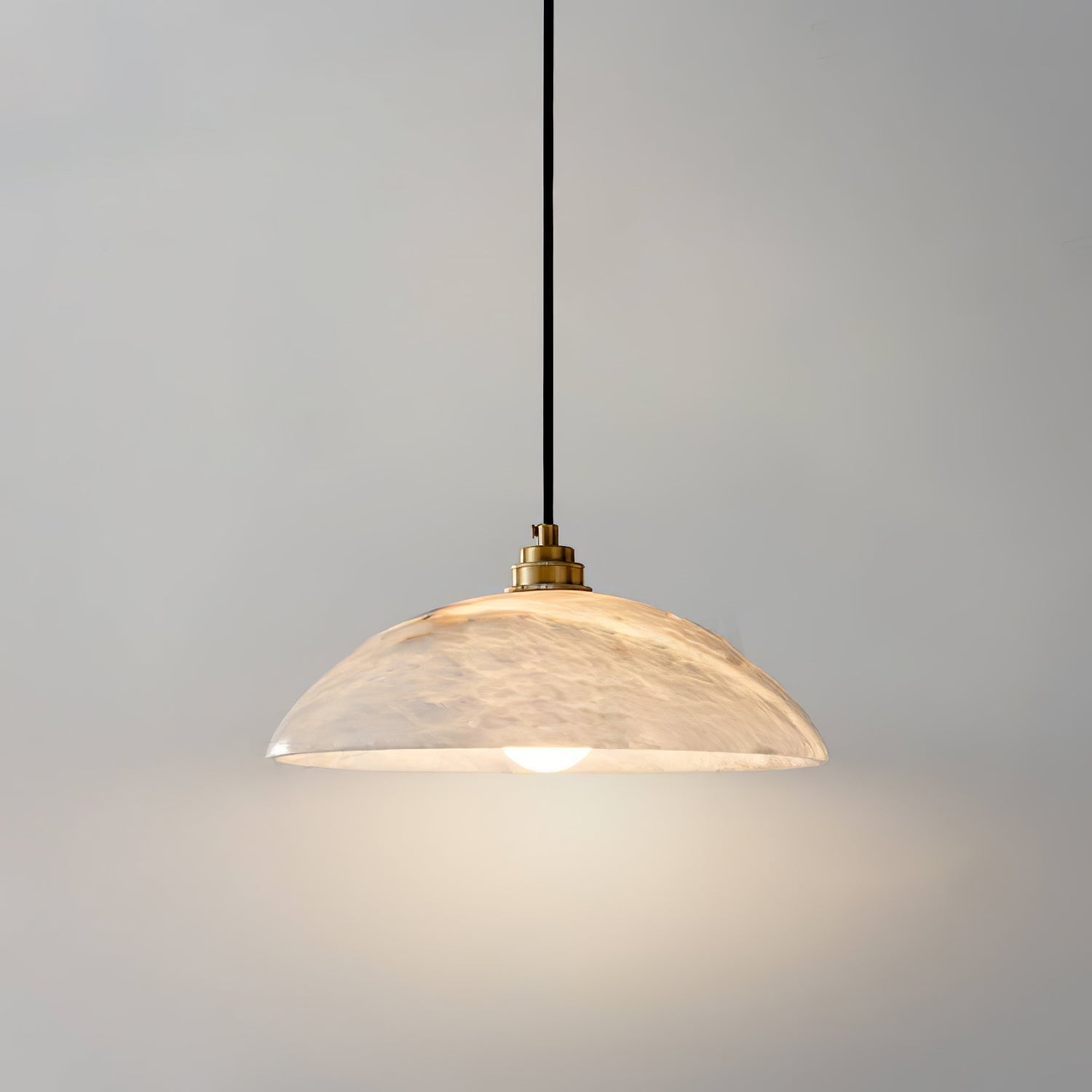 Alabaster Dome Pendant Light - Alabaster globe light, Ambient lighting, Artistic pendant light, Custom lighting, Decorative lighting, Designer lighting, Dining room lighting, High ceiling lighting, High-end lighting, Innovative lighting, Luxury lighting, Modern chandelier, Modern pendant lighting, Sophisticated lighting, Stylish pendant light- Pendant Light1-Luxehomezone
