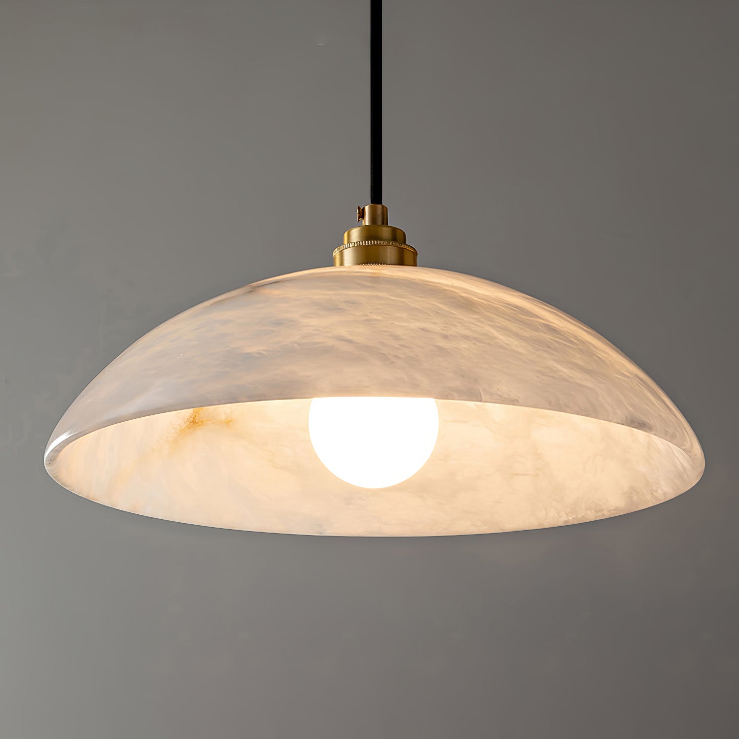 Alabaster Dome Pendant Light - Alabaster globe light, Ambient lighting, Artistic pendant light, Custom lighting, Decorative lighting, Designer lighting, Dining room lighting, High ceiling lighting, High-end lighting, Innovative lighting, Luxury lighting, Modern chandelier, Modern pendant lighting, Sophisticated lighting, Stylish pendant light- Pendant Light1-Luxehomezone
