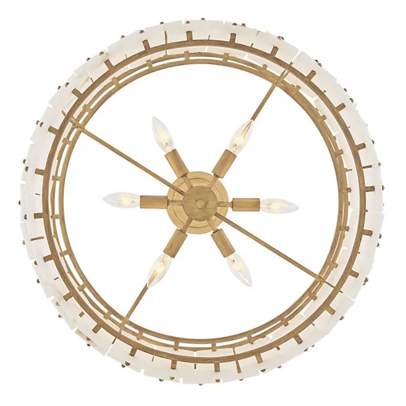 Rancho Alabaster 2-Tier Round Chandelier 24"