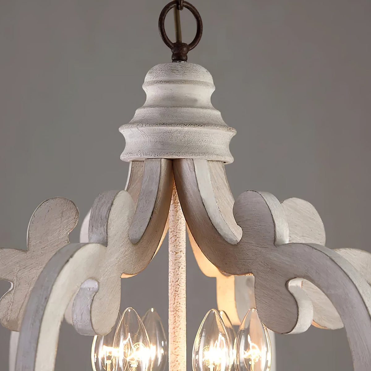 Antique White Style Chandelier Φ 19.7″ - Genteel, Optimized-1-Luxehomezone