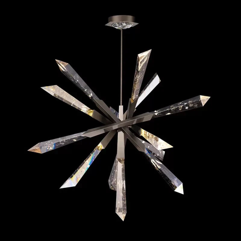 Bergamots LED Pendant 48"W Optic Haze Quartz