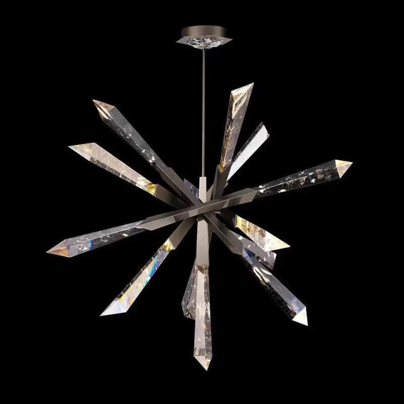 Bergamots LED Pendant 48"W Optic Haze Quartz