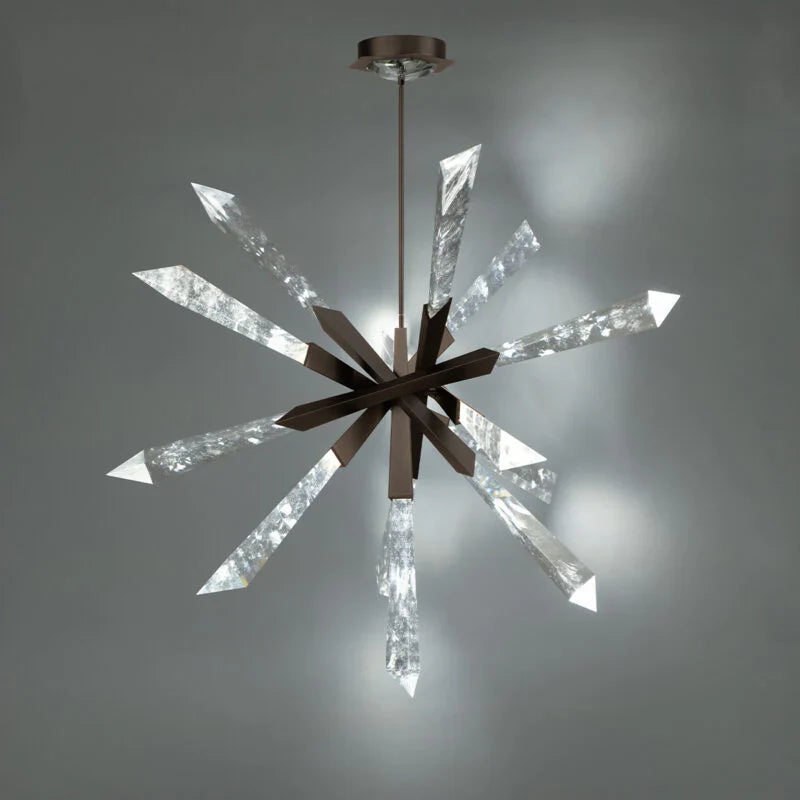 Bergamots LED Pendant 48"W Optic Haze Quartz