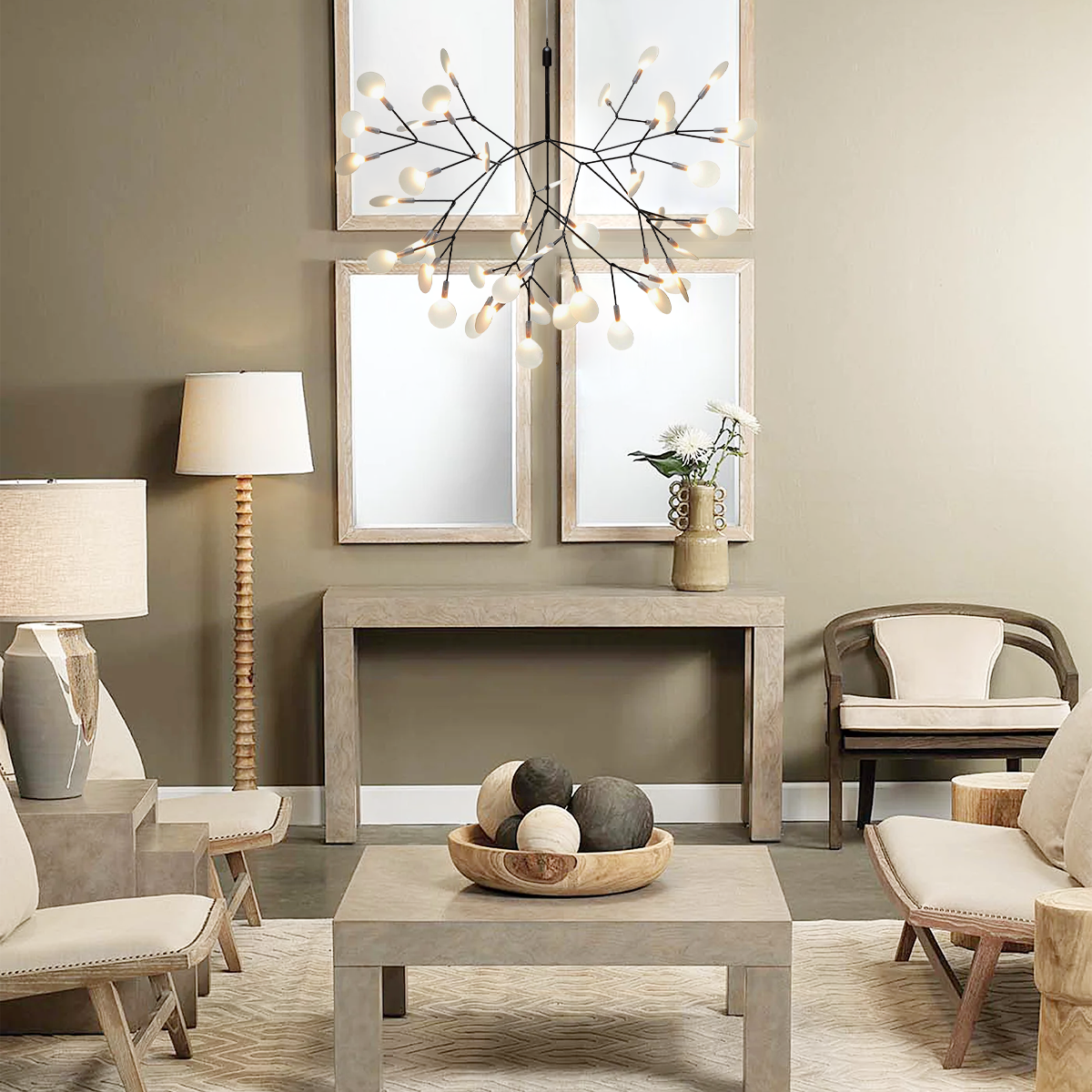 Black Firefly LED Chandelier 20''/29''/40''/60'' - Luxehomezone