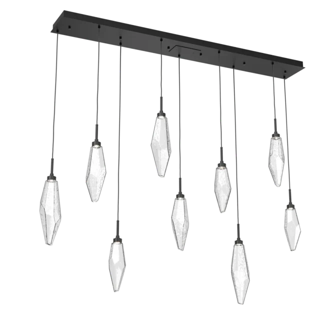 Rock Crystal Cluster Linear Chandelier