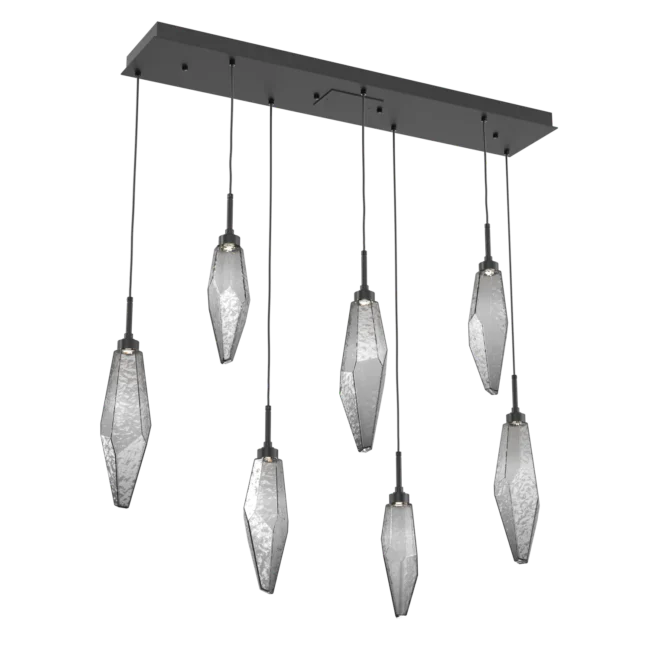 Rock Crystal Cluster Linear Chandelier