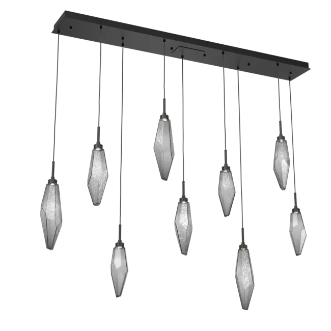 Rock Crystal Cluster Linear Chandelier