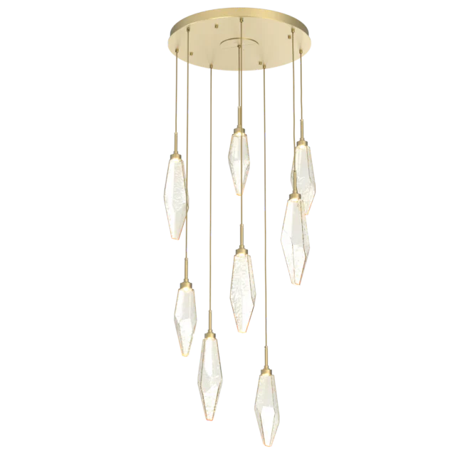 Rock Crystal Cluster Round Chandelier
