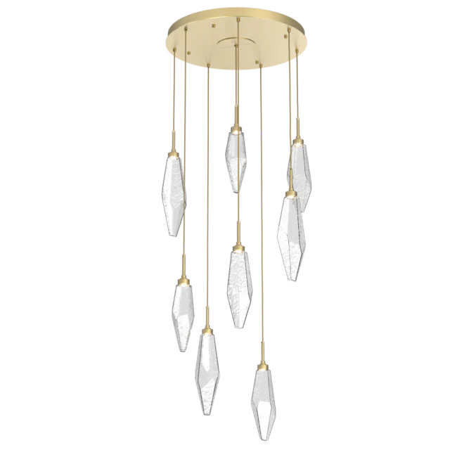 Rock Crystal Cluster Round Chandelier