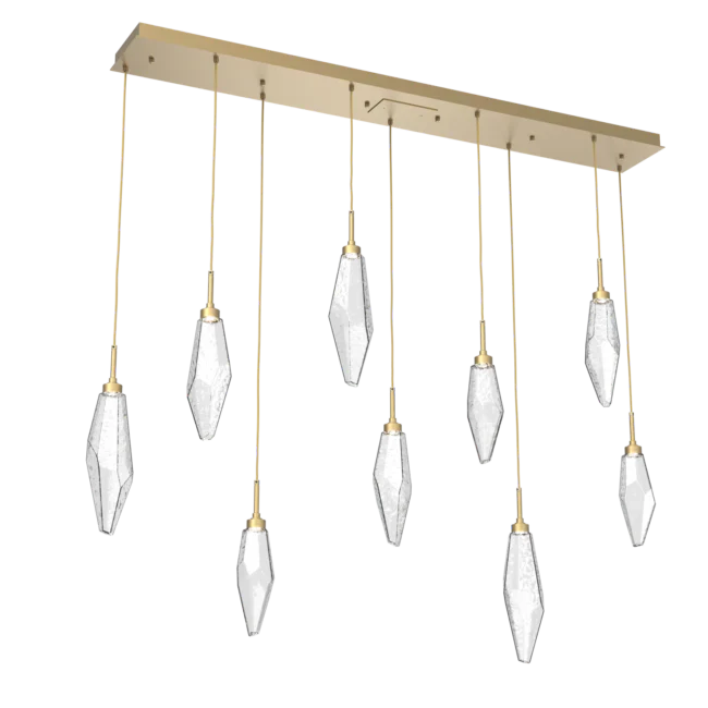 Rock Crystal Cluster Linear Chandelier