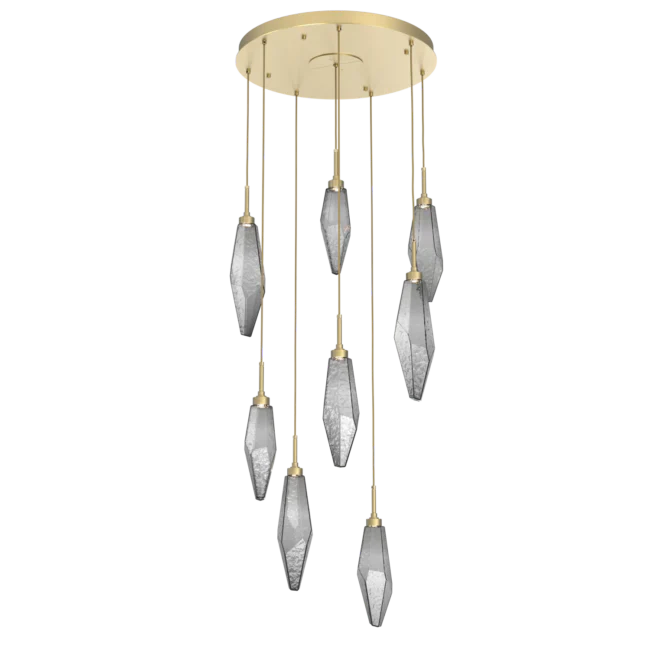 Rock Crystal Cluster Round Chandelier