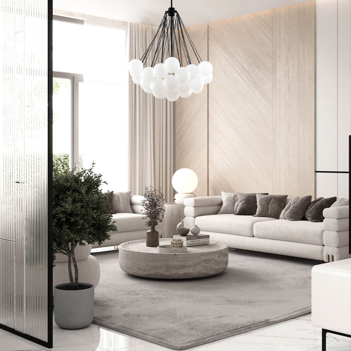 Glass Bubble Chandelier - Bend, chandeliers-1-Luxehomezone