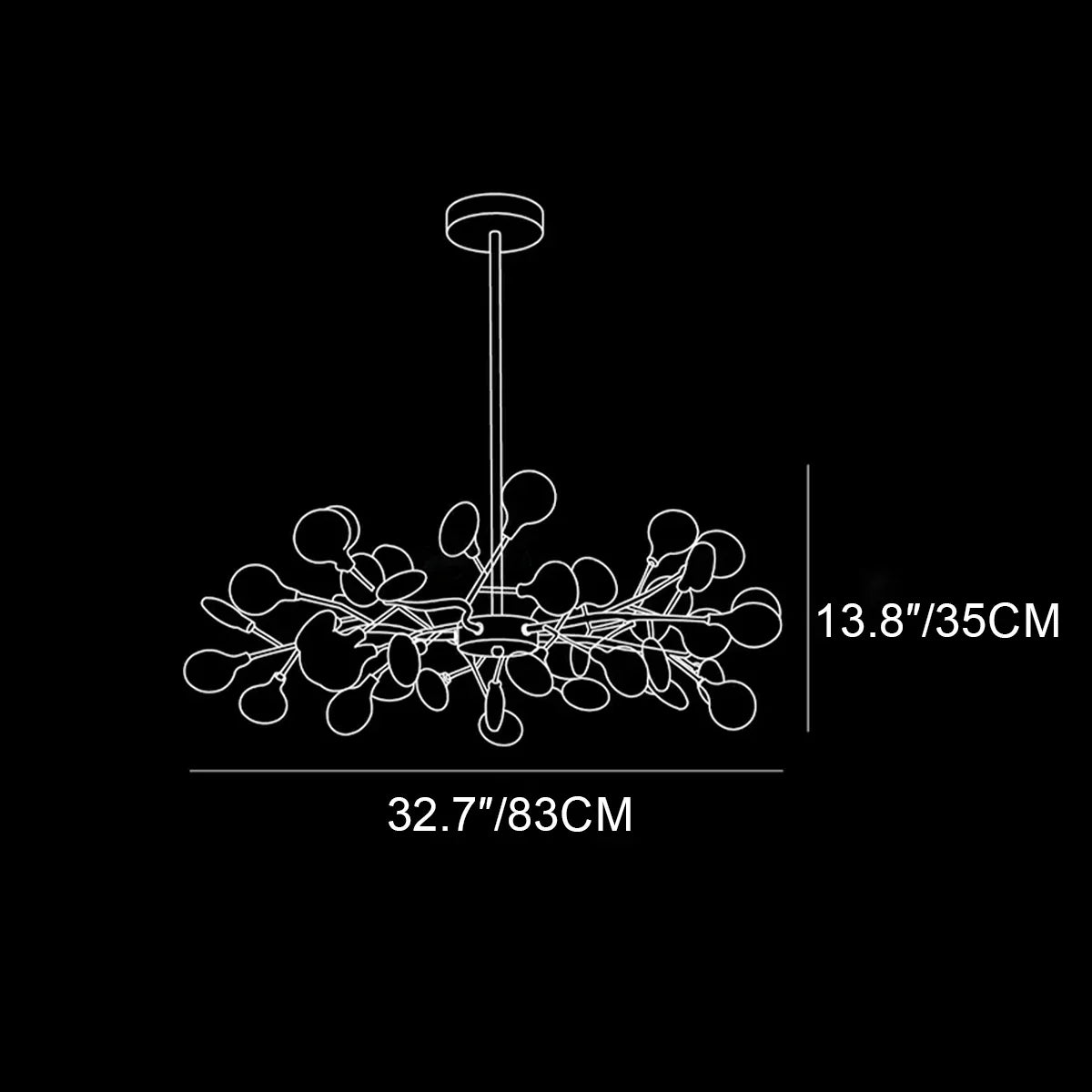 LED Firefly Sputnik Chandelier